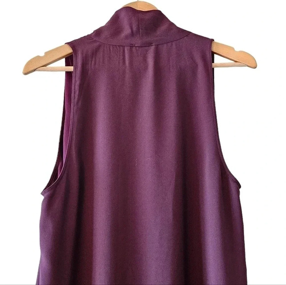 Aritzia Wilfred Monge Burgundy Mini Classy Sleeveless  Dress Size Medium. - Picture 9 of 10